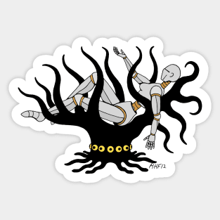 Shedroid on Tentacles Sticker